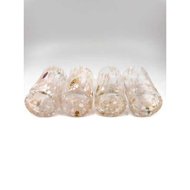 Almond Hand Blown Alessandro Coppola Murano Art Glass Tumblers Handcrafted in Italy - Set of 4 For Sale - Image 8 of 8