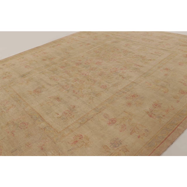 Traditional Rug & Kilim’s Oversized Contemporary Aubusson Style Floral Rug in Beige & Pink For Sale - Image 3 of 10