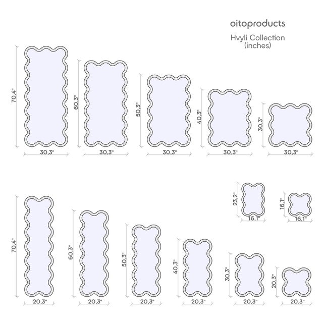 Hvyli 8 - Square Wavy Wall Mirror For Sale - Image 16 of 17