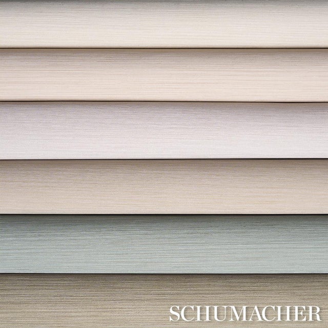 SAMPLE Schumacher Abaca Fine Weave Vinyl Wallpaper In Haze Chairish