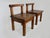 Brutalist Chairs in Wood, 1960s, Set of 2 For Sale - Image 4 of 10