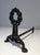 1900s Pair of wrought iron and hammer firedogs. Art Nouveau. Signed Wanner Genneva For Sale - Image 4 of 12