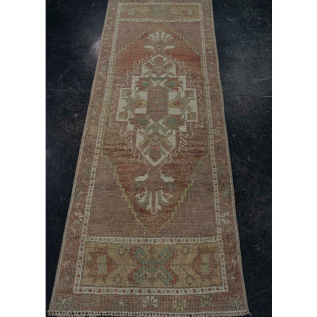 Early 21st Century Turkish Mini Rug Oriental Hand Knotted Vintage Rug 1'5" x 3'10" #20635 For Sale - Image 5 of 8