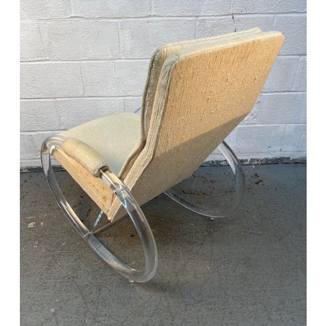 Mid 20th Century Vintage Lucite Rocking Chair by Charles Hollis Jones, Attributed For Sale - Image 5 of 12