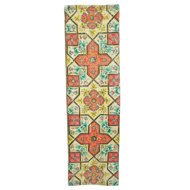 Wood Vintage Hand Painted Jodhpur Panel For Sale - Image 7 of 7
