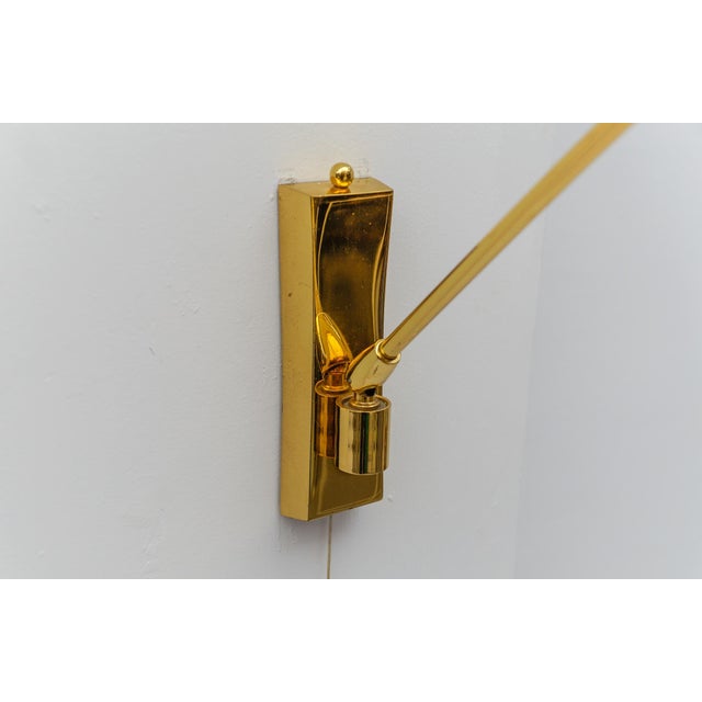 Mid-Century Modern Wall Lamps in Brass and Milk Glass, 1960s, Set of 2 For Sale - Image 15 of 18