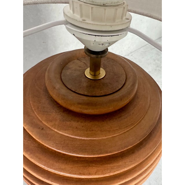 Vintage Table Lamp in Wood For Sale - Image 5 of 9