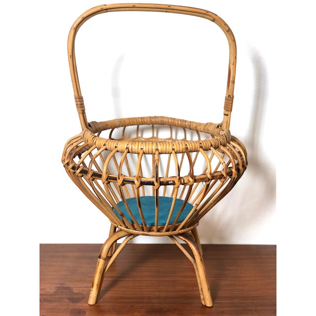 Vintage Wicker Storage Box, Italy, 1960s For Sale - Image 12 of 16