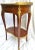French French Transitional Louis Xv/Xvi Style Oval Marquetry Side Table For Sale - Image 3 of 12