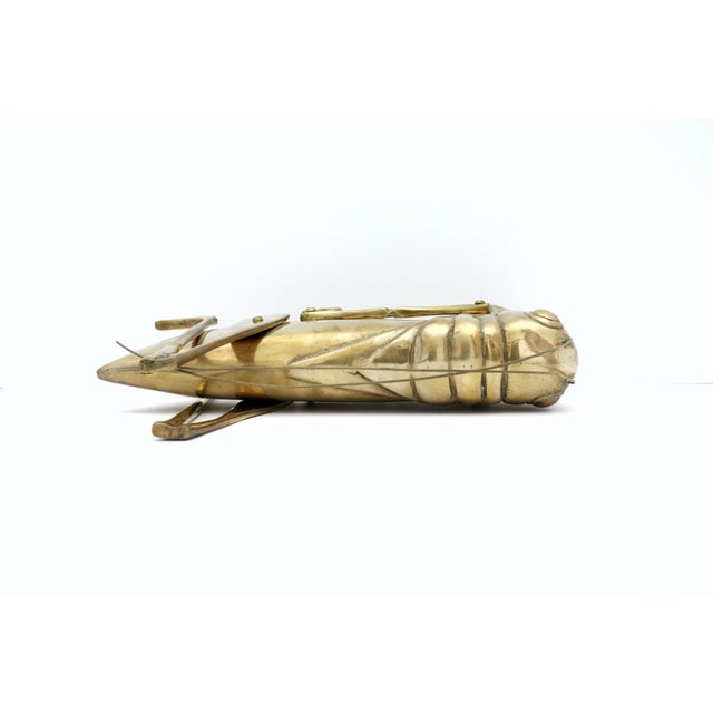 Large Vintage Brass Grasshopper For Sale - Image 9 of 9