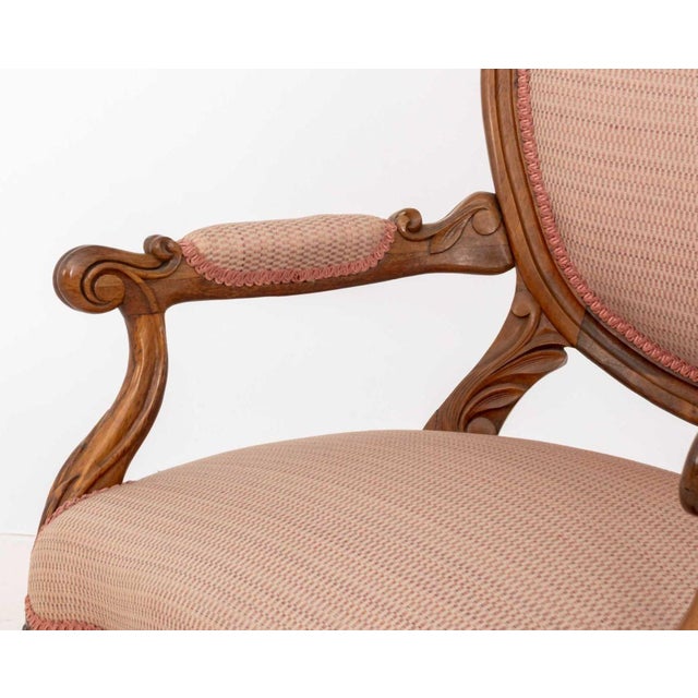 Louis XV Style Walnut Fauteuils, Pair For Sale - Image 10 of 10