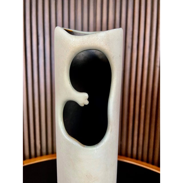 Boho Chic Large Serbian Sculptural Studio Ceramic Art Vase by Ljubisa Misic, 1970s For Sale - Image 3 of 17