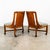 1960s Mid Century Modern Dining Chairs Set 4 Walnut Rolling Vintage Casters X Frame For Sale - Image 9 of 12