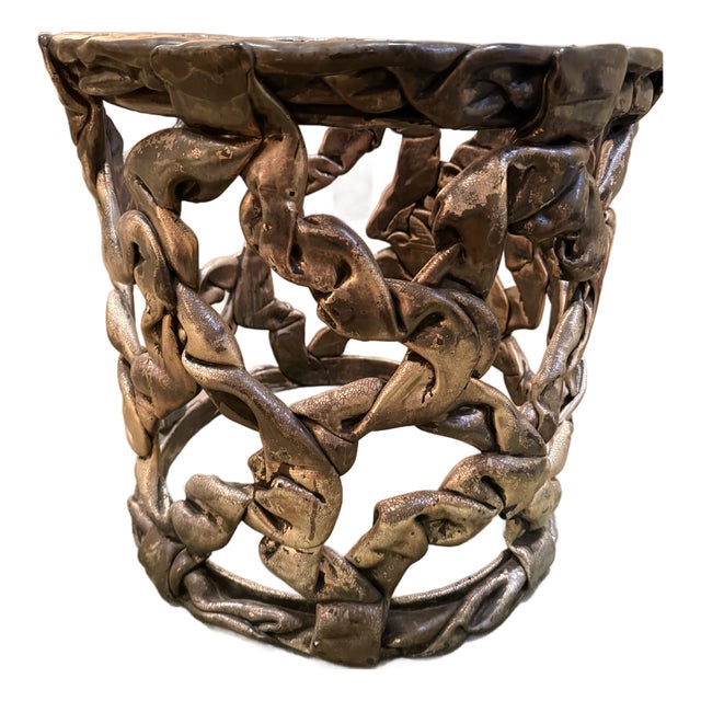 Knotted Sculptural Accent Table For Sale