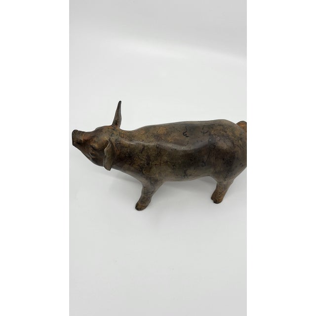 Pierre Chenet, Pig with Brown Patina, 2000s, Bronze For Sale - Image 12 of 13