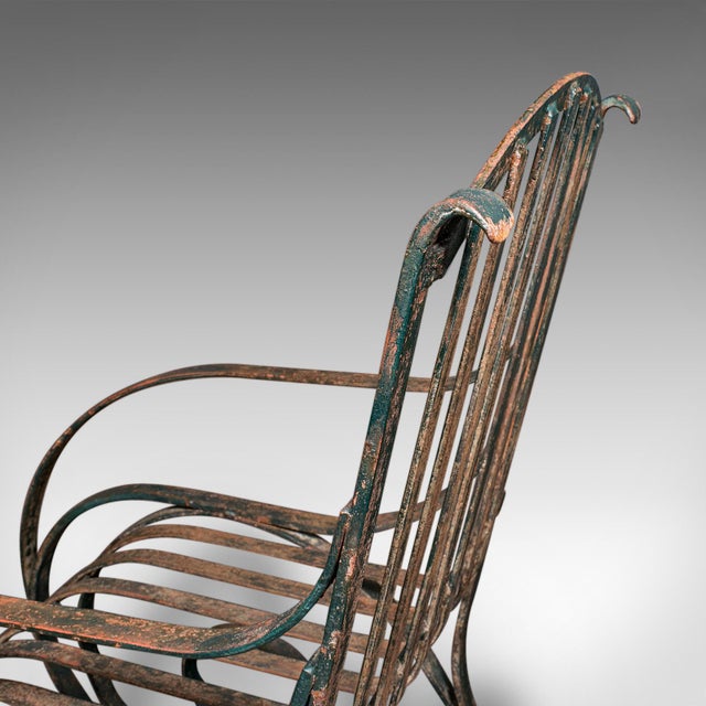 Antique Garden Lounger Set, English, Outdoor, Rocker, Steamer Chair, Edwardian For Sale - Image 12 of 12