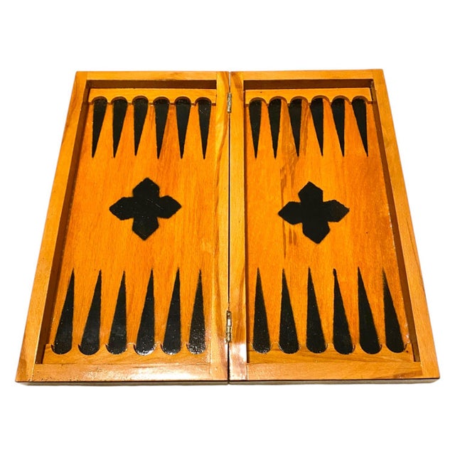 Persian Khatam Chess Board With Micro-Mosaic and Handpainted Decoration and Backgammon Board For Sale - Image 16 of 18