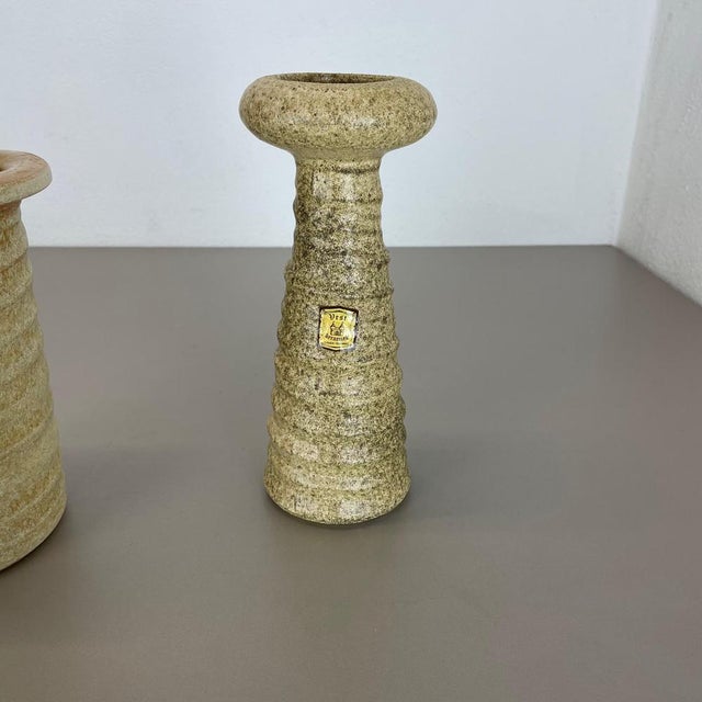 Ceramic Studio Pottery Vases attributed to Vest Ceramics, Netherlands, 1970, Set of 2 For Sale - Image 13 of 18