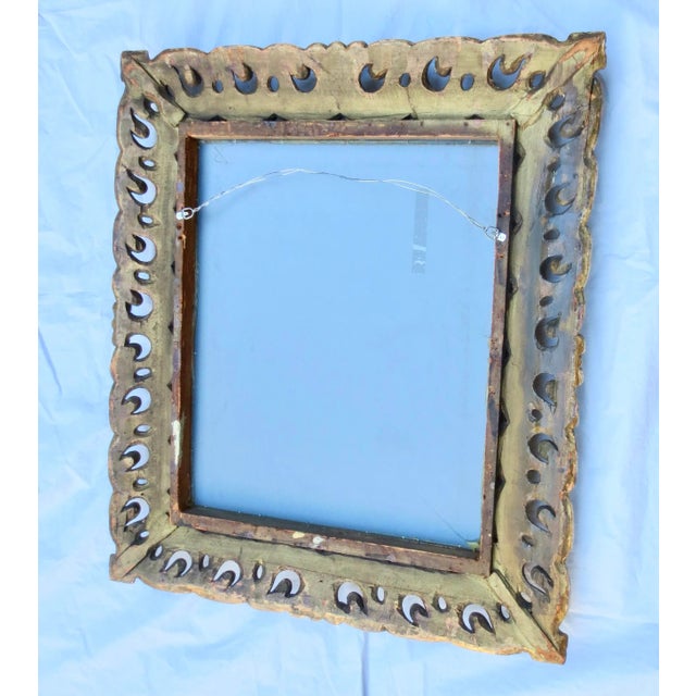 Mid 19th Century Antique Italian Gilt Wood Mirror For Sale - Image 5 of 10