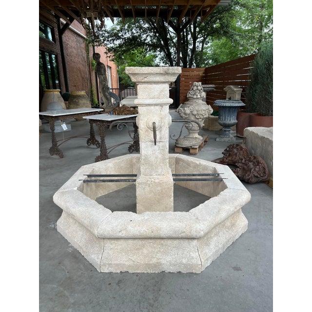 Roquevaire Carved Limestone 4-Spout Center Fountain From Provence, France For Sale In Dallas - Image 6 of 13