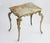 Mid-Century Modern Small Vintage Hollywood Regency Rectangular Onyx Side Table with Brass, 1950s For Sale - Image 3 of 9