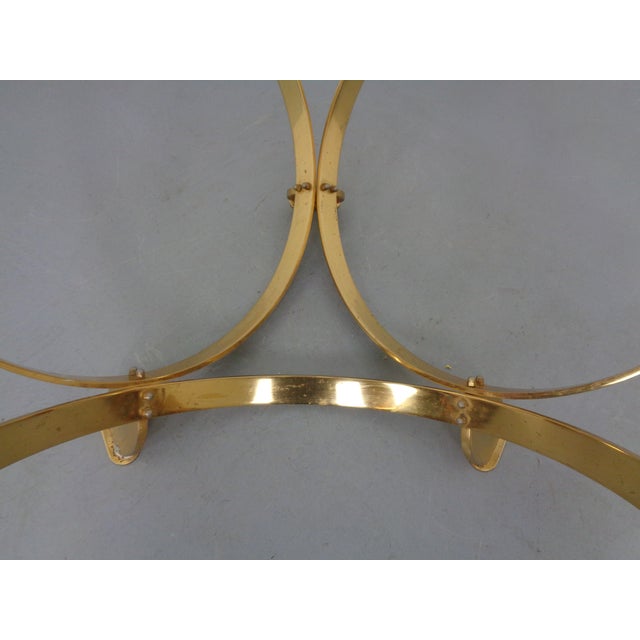 Space Age Gold-Plated Glass Coffee Table by Knut Hesterberg for Ronald Schmitt, Germany, 1960s For Sale - Image 16 of 18