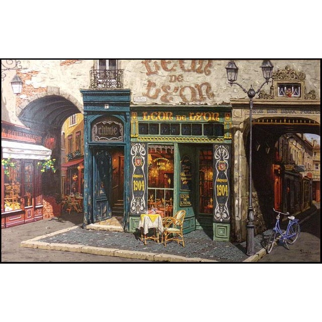 "Leon De Lyon" by Viktor Shvaiko Original limited edition serigraph on canvas, hand embellished This piece is hand signed...