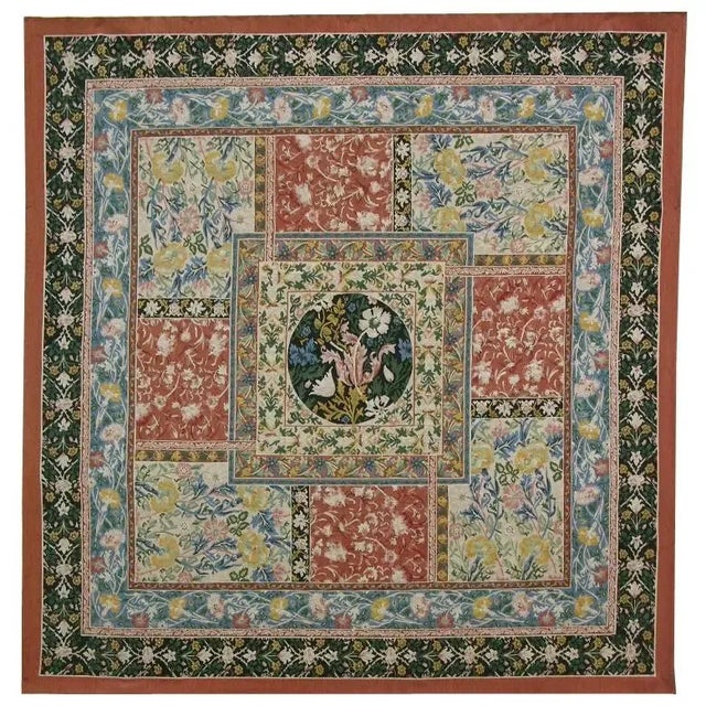 Textile Vintage Very Fine Aubusson Tapestry For Sale - Image 7 of 7