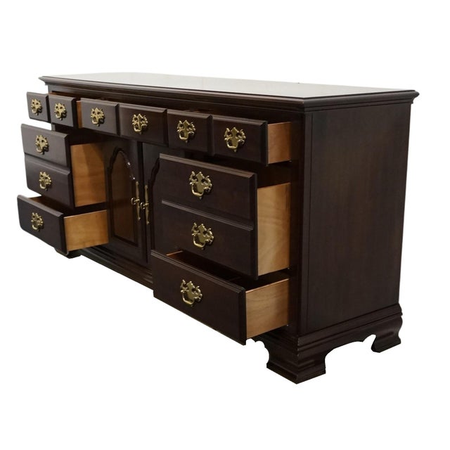 Wood Kincaid Furniture Cherry Mountain III Traditional Style 69" Triple Door Dresser 71-160 For Sale - Image 7 of 12