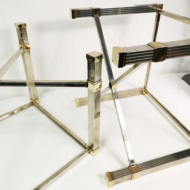 Gold Regency French Coffee Tables by Pierre Vandel, 1980s, Set of 2 For Sale - Image 8 of 16