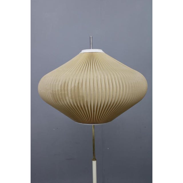 Mid-Century East German Floor Lamp with Pleated Shade, 1970s For Sale - Image 4 of 15