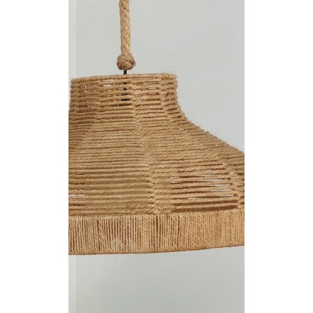 Large Rope and Jute Pendant Light, 1970s For Sale - Image 10 of 11