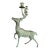 Mid 19th Century Rustic Bronze Buck Deer Candle Holder For Sale