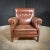Large Brown Leather Armchair For Sale - Image 11 of 11