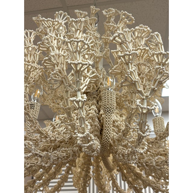 Palacek Seychelles Coco Chandelier in Cream For Sale - Image 4 of 11