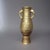 A Heavy, Gold Painted Decorative Vase With Animal Head Handles and Embossed Patterns. For Sale - Image 4 of 5