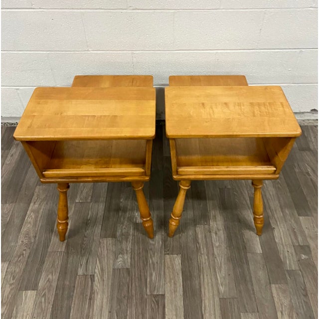 Vintage 1959 Ethan Allen Baumritter Colonial Furniture Maple Side