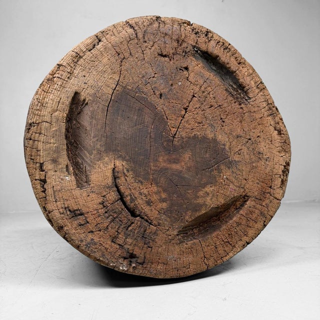 Japanese Wooden Usu Rice Mortar, 1920s For Sale - Image 16 of 18
