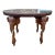 Antique Anglo-Indian Hand Carved Elephant Head Figures, Glass Top Oval Table For Sale