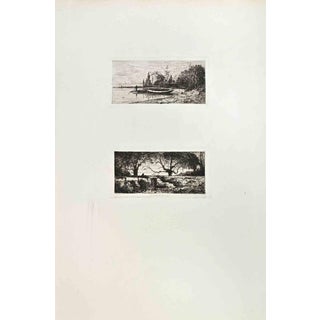 Adolphe Appian, Environs de Rix, Etching, 1870s For Sale