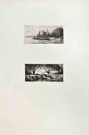 Adolphe Appian, Environs de Rix, Etching, 1870s