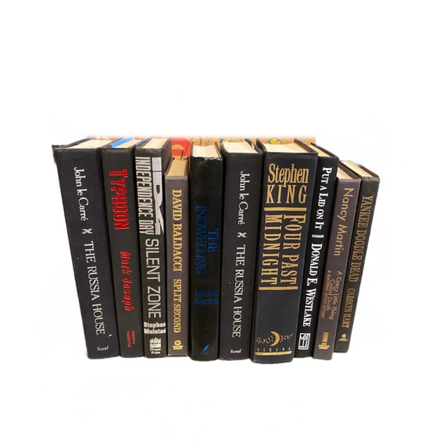 Modern Vintage Late 20th Century Black Books - Set of 10 For Sale - Image 3 of 3