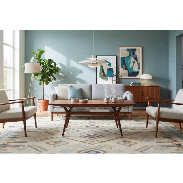 Mid-Century Modern Coffee Table in Teak and Walnut from Vamdrup Stolefabrik, 1960s For Sale - Image 3 of 12