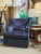 Dimensions: 29"W x 34"D x 34"H Custom Burton James Petite Blue Wing Swivel Chair The traditional wingback design lends a...