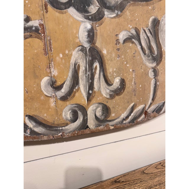 19th Century Italian Heraldic Wood Shield For Sale - Image 9 of 11
