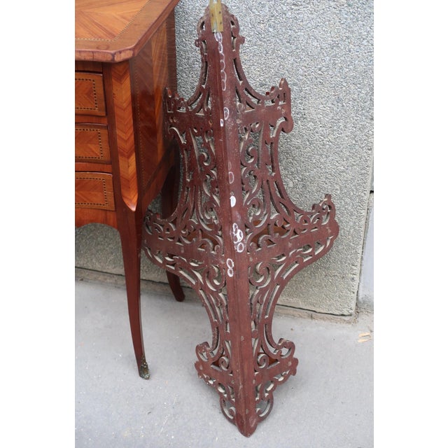 Brown French Large XIXth Century Wall Angle Shelf. For Sale - Image 8 of 12