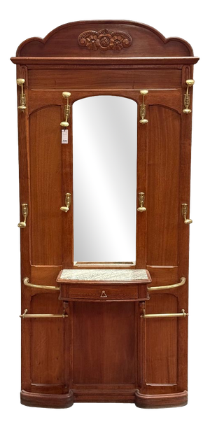 Antique Art Nouveau Hall Hanger Stand, 1910s