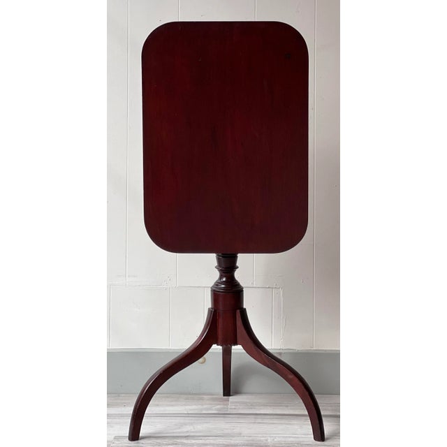 Antique Federal Hepplewhite Tilt Top Candlestand For Sale - Image 9 of 9