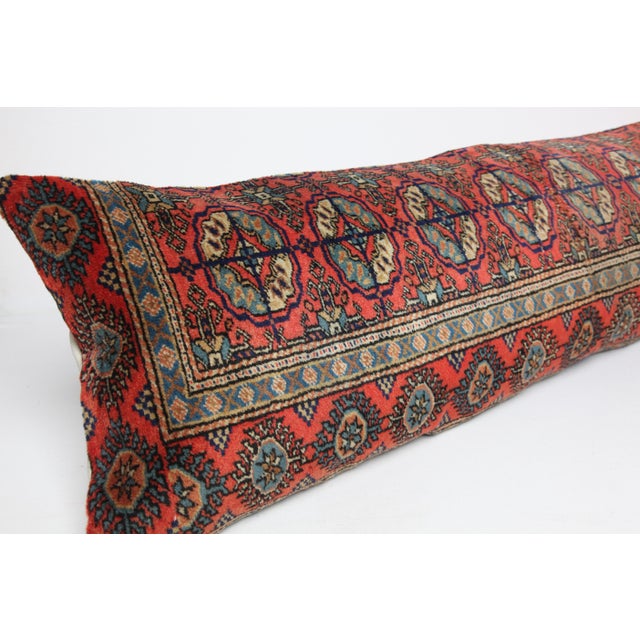 Decorative Vintage Tribal Turkoman Rug Pillow Cover -15'' X 47'' For Sale - Image 9 of 10