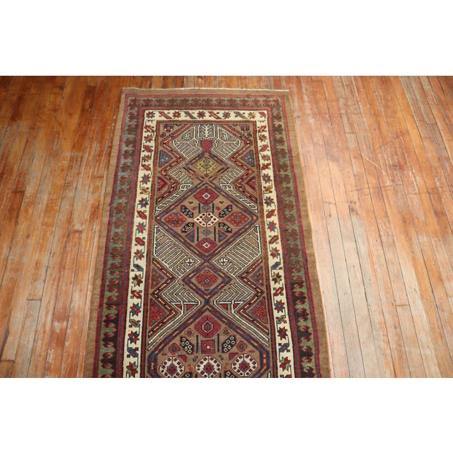 Early 20th Century Early 20th Century Camel Tribal Persian Serab Runner - 2'11" x 10'8" For Sale - Image 5 of 6